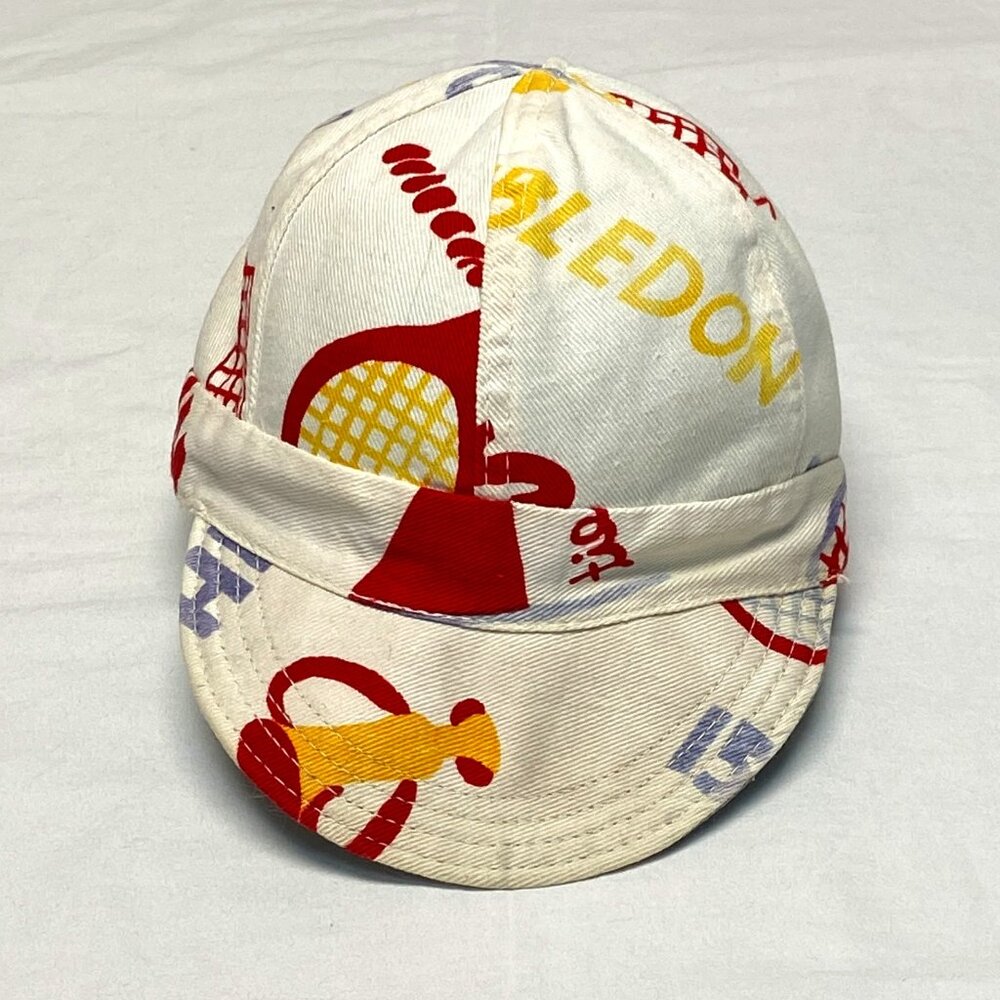 Wimbledon Huntsman Canvas Tennis Cap Hat White 6 7/8 Rare Retro Sportswear USA